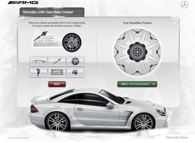 Crea tu tarjeta navideña al estilo de Mercedes Benz AMG