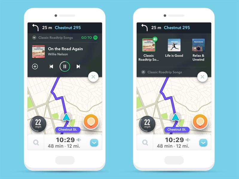 Waze ya permite usar Spotify mientras navegas