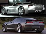 Concept vs. Corvette C7: ¾ Trasero