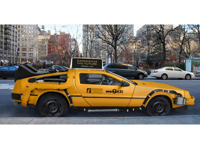 Taxi DeLorean en Nueva York