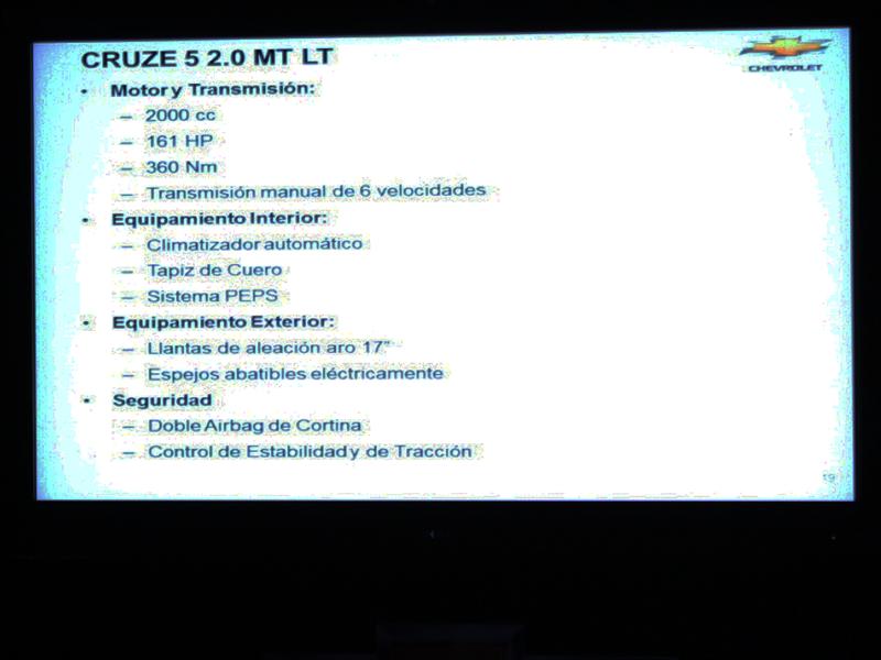 Chevrolet Cruze5 Lanzamiento en Chile