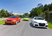 Audi TT RS 2012 vs BMW Serie 1M 2012 vs Porsche Cayman R 2012