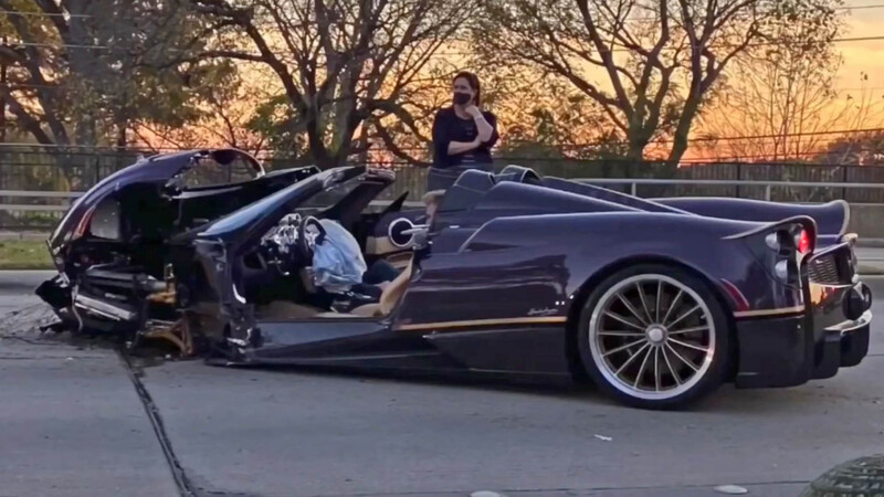 Este Pagani Huayra Roadster se va a pérdida total