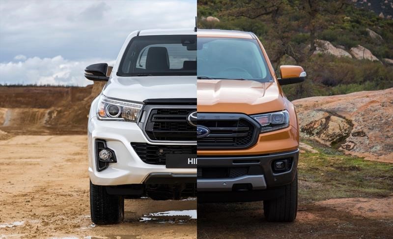 Toyota Hilux 2020 vs Ford Ranger 2020, capaces dentro y fuera del camino