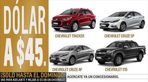 Chevrolet mantiene modelos con precio de dólar a $45