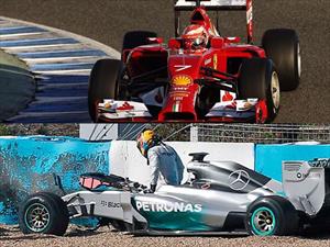 F1: Ferrari es el más rápido y Hamilton choca en las prácticas 2014