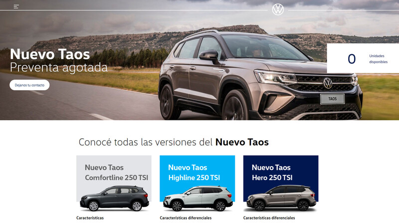 Los Volkswagen Taos en preventa se agotaron en minutos