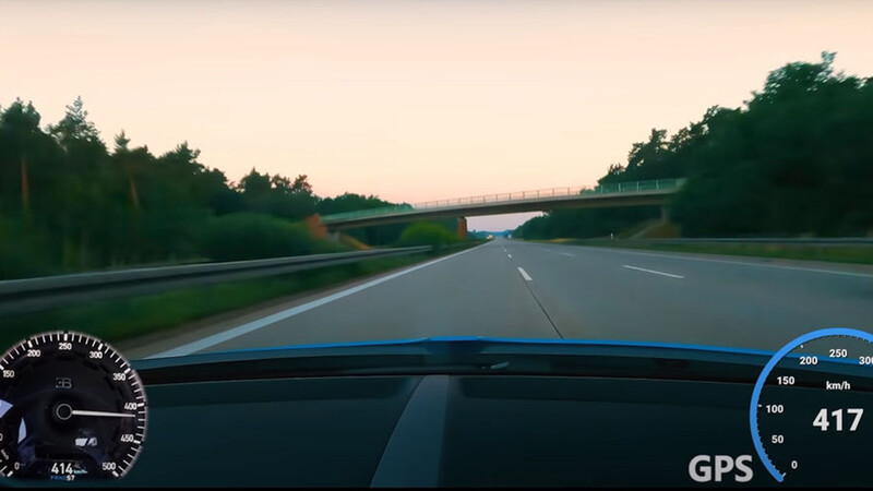 Bugatti Chiron volar a 417 Km/h en la Autobahn