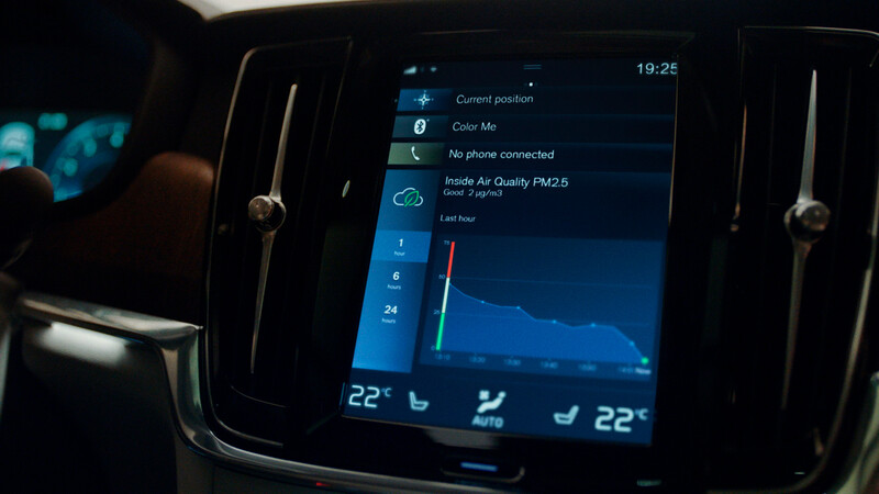 Los nuevos Volvo S60 y S90 purificarán el aire de la cabina