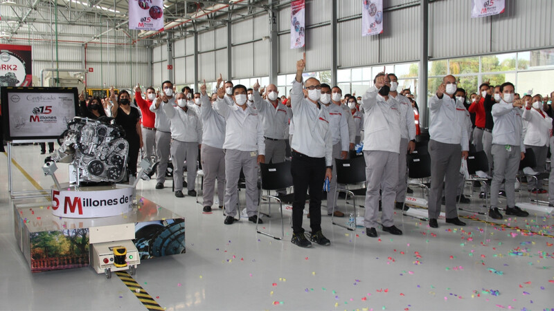 Nissan produce su motor 15 millones en la planta de motores de Aguascalientes