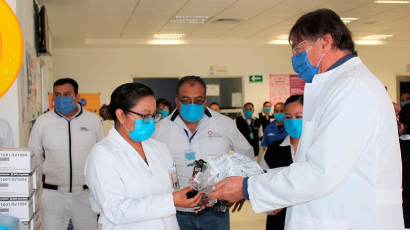 Audi dona equipo de protección médico en Puebla