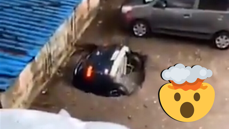 Video: la tierra se traga una camioneta