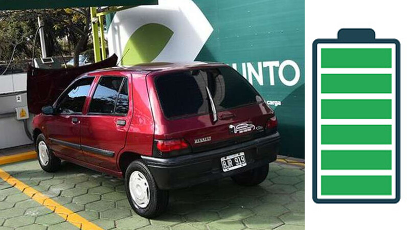 Clio 1998 hecho eléctrico, en Argentina y a buen precio