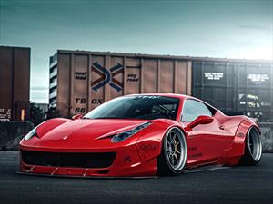 Liberty Walk Ferrari 458 Italia con rines PUR, un deportivo fenomenal