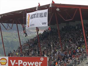 Video: Greenpeace irrumpe en el podio de la F1
