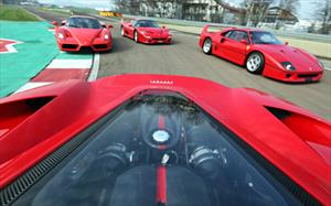 F40, F50, Enzo y LaFerrari en la pista de Fiorano