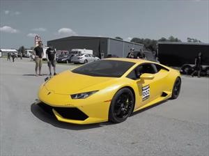 Un Lamborghini Huracán con 2,500 hp rompe récord de velocidad en media milla