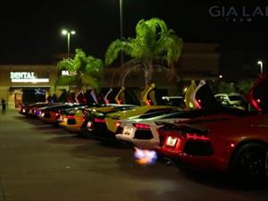 Video: Así se escuchan 11 Lamborghini Aventador al mismo tiempo