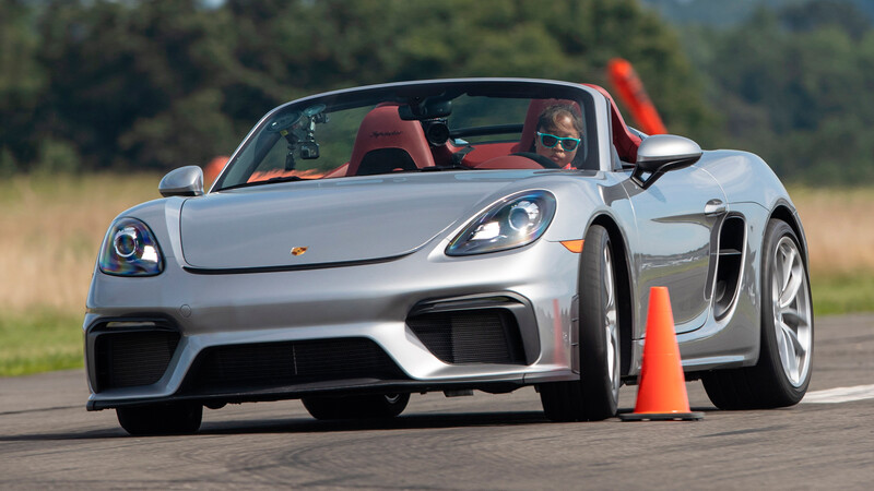 Porsche 718 Spyder impone nuevo récord en prueba de slalom