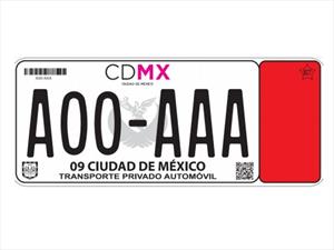 Así son las nuevas placas de la CDMX