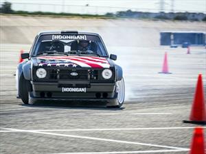Ken Block presenta el primer Gymkhana del Escort 1978