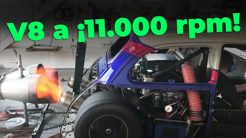Un FIAT 500 hace gritar su V8 a 11.000 rpm