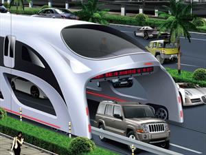 Transit Elevated Bus (TEB), el colectivo que pasa sobre el tránsito