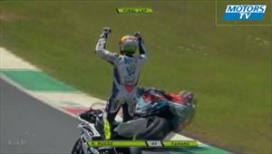 Motociclista Ricardo Russo celebra antes de tiempo