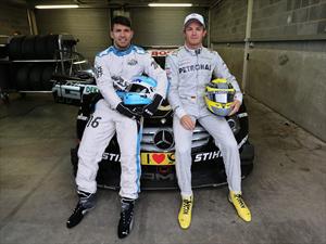 El Kun Aguero y Nico Rosberg, juntos en la pista