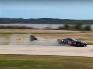 Video: Corvette con 3,000 hp se salva de un accidente