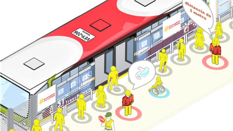 Intensifican autocuidado y medidas de bioseguridad en transporte público de Bogotá