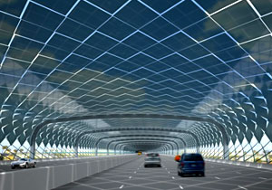 Autopistas recubiertas de paneles solares, el camino de la serpiente