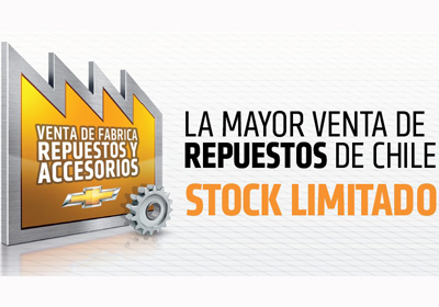 Chevrolet: Repuestos y accesorios con descuentos de hasta 90%
