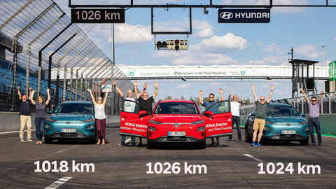 El Hyundai Kona eléctrico supera los 1.000 kilómetros de autonomía