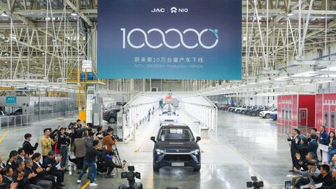 NIO alcanza las 100.000 unidades fabricadas