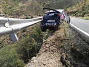 Espectacular accidente en el Campeonato Europeo de Rally