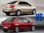 Ford Ka 4 puertas concept Vs. Ford Figo sedán concept