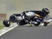 Video: Checo Peréz voltea su auto de F1