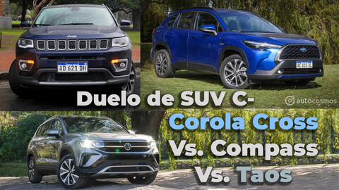VW Taos Vs. Toyota Corolla Cross Vs. Jeep Compass en los Test de Autocosmos