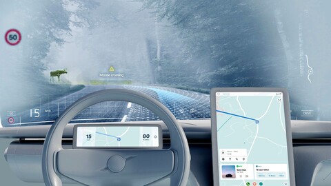 Volvo podría digitalizar los parabrisas de sus automotores