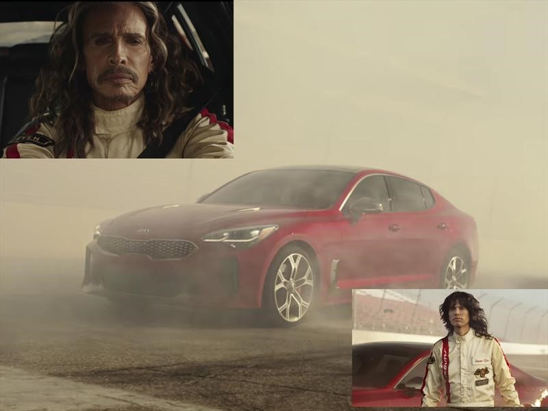 Steven Tyler de Aerosmith rejuvene al KIA Stinger
