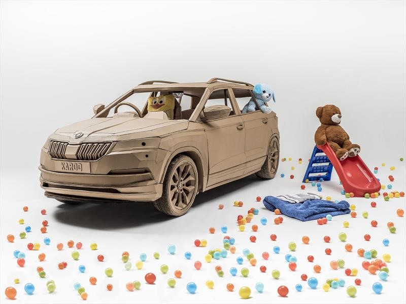 Kid Karoq, Skoda armó un parque de diversiones en un auto de cartón