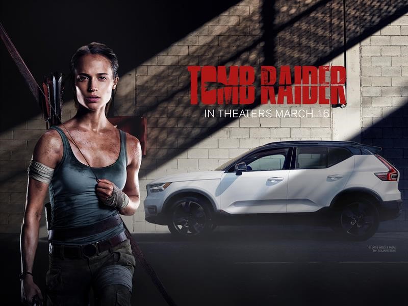 Volvo XC40, el nuevo vehículo de Lara Croft